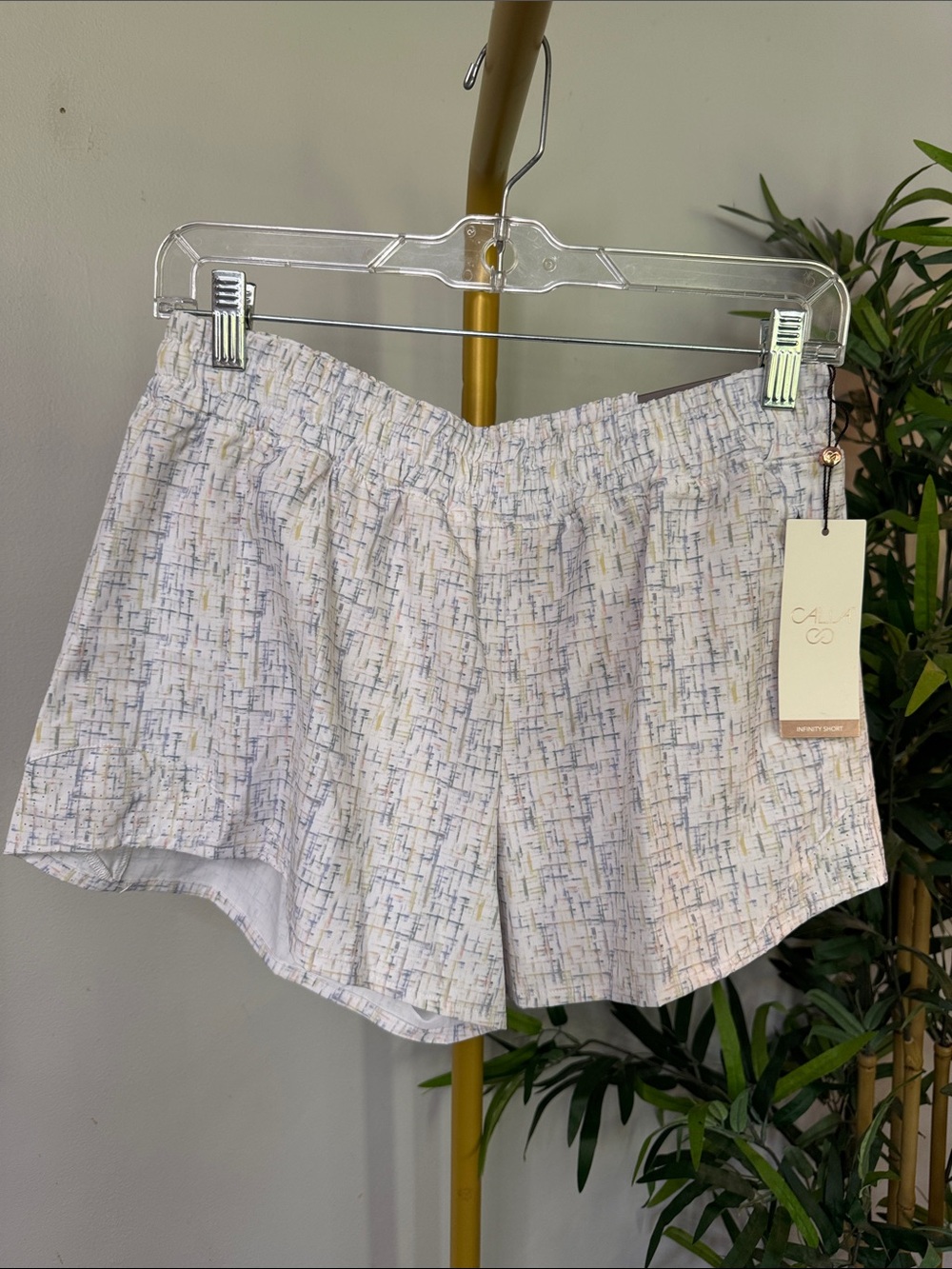 CALIA by Carrie Underwood White Multicolor Pattern Athletic Shorts
